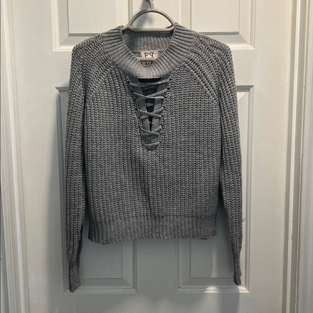 PPLA Light Gray Knit Sweater